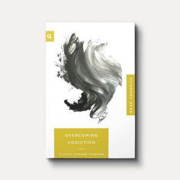 Book cover "Overcoming Addiction" abstract design.