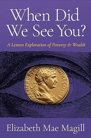 Purple book cover with gold coin