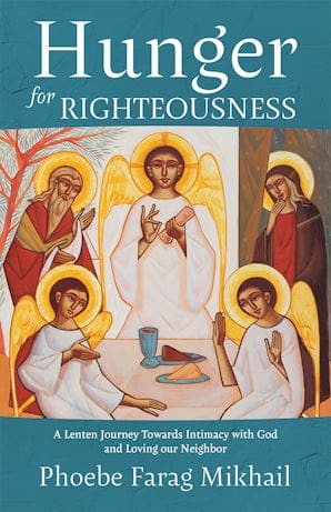 Book cover with religious figures and text.