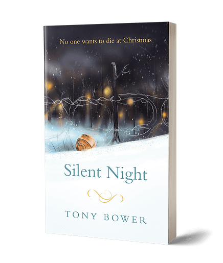 Mystery novel with winter scene