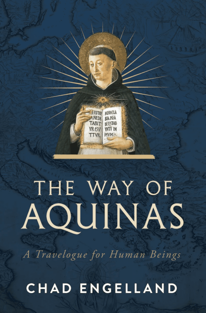 Book cover featuring Saint Thomas Aquinas illustration.