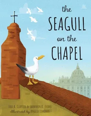 Illustrated book cover with seagull