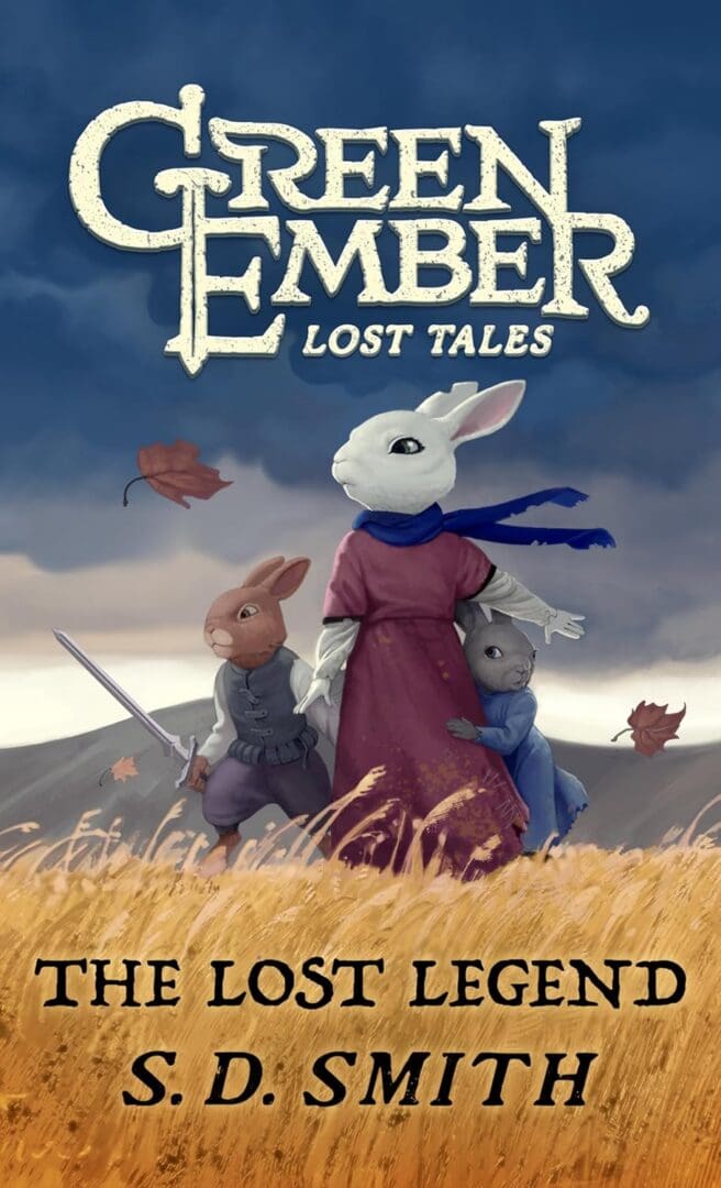 Book cover: rabbits standing in wheat field